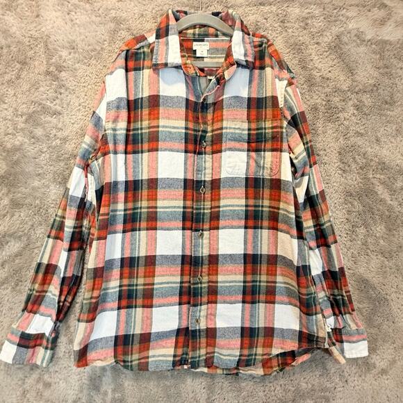 Crewcuts Boys Button Down Up Flannel Plaid Shirt 14 Fall Colors - Picture 1 of 8